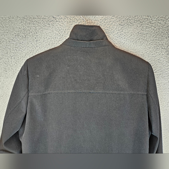 Calvin klein Rain Coat Mens sz M Black Pockets Side Hip Zips Double Zipper - Picture 11 of 14